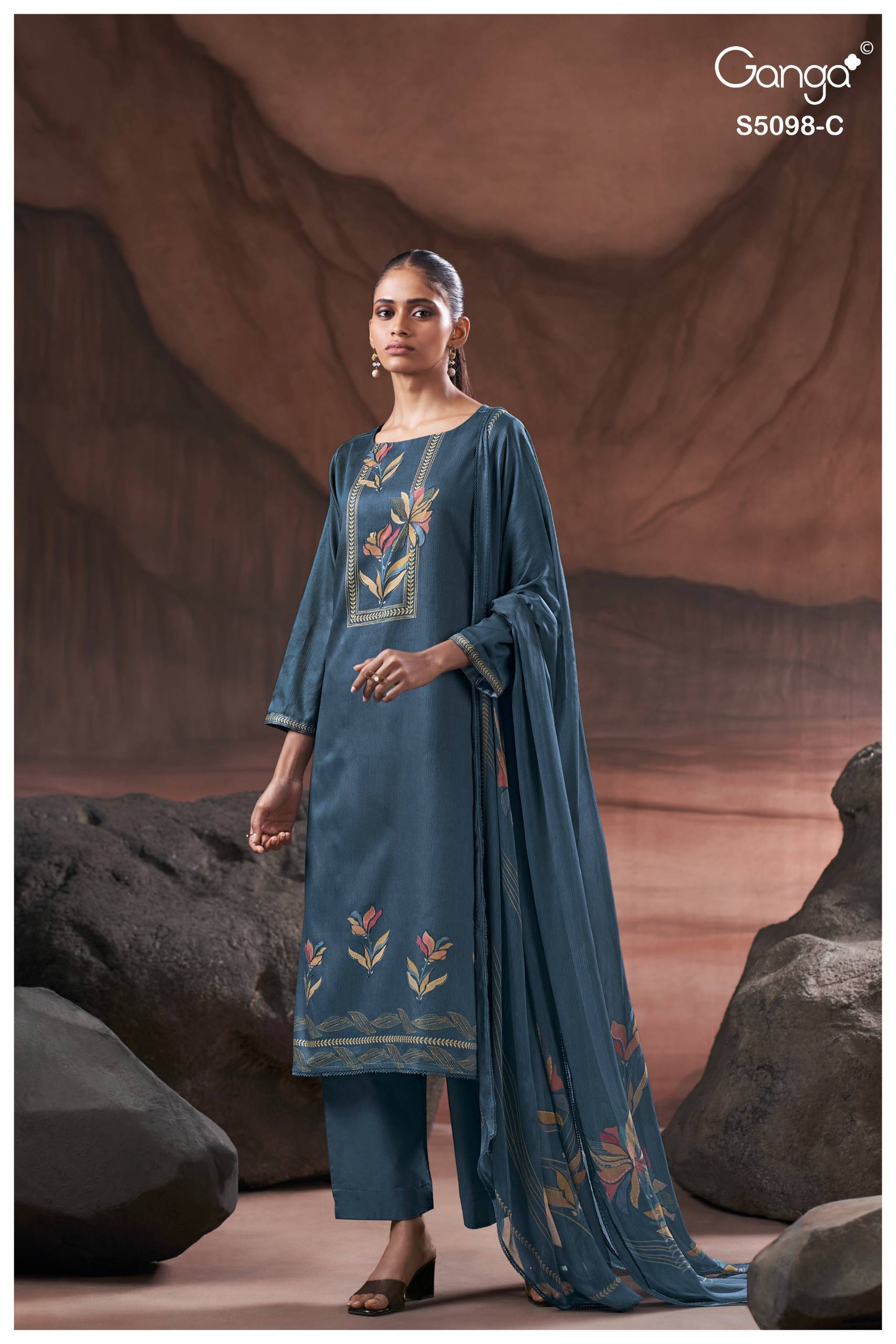 PRIMROSE 5098 SERIES BY GANGA FASHION Beautiful Colourful COTTON SATIN Dresses At Wholesale Price